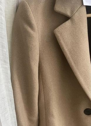 Пальто zara натуральная шерсть шерстяное как mango sandro massimo5 фото