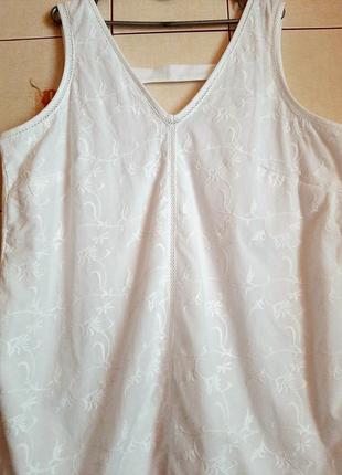 Белоснежное трикотажное платье с шитьем из 100% хлопка от encuentro8 фото