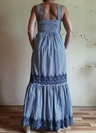 Натуральное платье-сарафан с шитьем из 100% хлопка2 фото