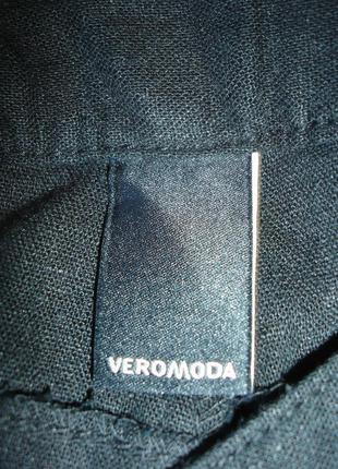 Льняные бриджи с манжетами " vero moda "5 фото
