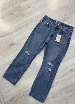 Крутые джинсы с необработанным низом5 фото