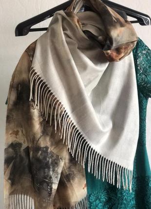 Кашеміровий шарф палантин хустка3 фото