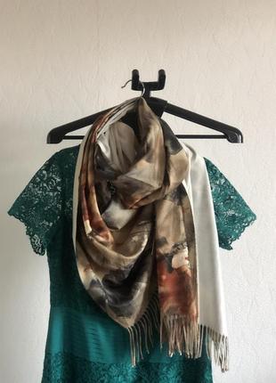 Кашемировый шарф палантин платок