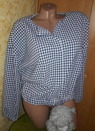 Шикарна блуза в клітку esprit1 фото