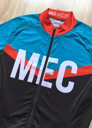 Женская вело футболка спортивная mec cycling jersey джерси для велосипеда5 фото
