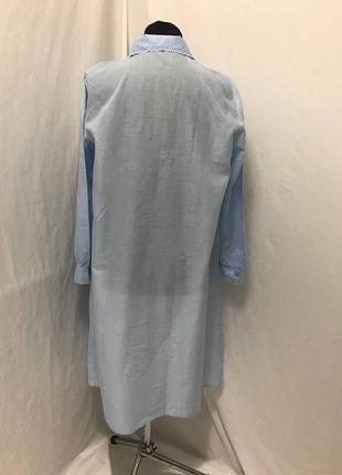 Миленькая винтажная ночная сорочка голубого цвета. хлопок. бренд palmers3 фото