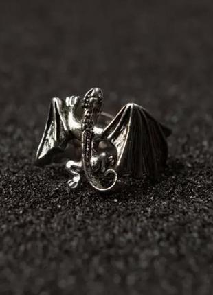 💙💛акция 💙💛кольцо колечко перстень в панк рок стиле дракон 🐉 с крыльями6 фото