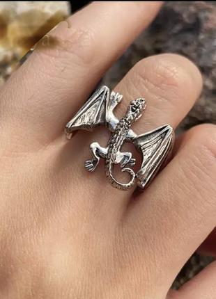 💙💛акция 💙💛кольцо колечко перстень в панк рок стиле дракон 🐉 с крыльями5 фото