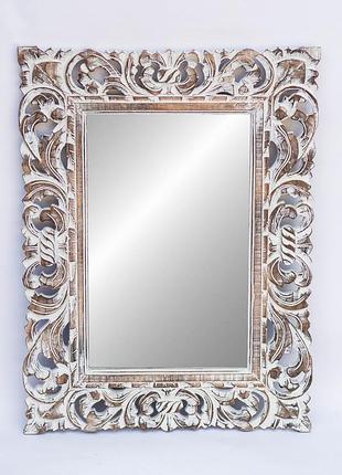 Зеркало настенное ажур в резной деревянной раме 80см*60см