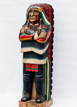 Статуя большая интерьерная вождь индейцев высота 1.8м