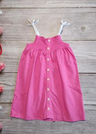 Річний симпатичний трикотажний рожевий сарафан сукня m&s на дівчинку 2-3 рочки