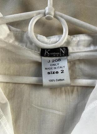 Люксовая натуральная длинная белая рубашка , туника kristensen du nord  ( italy )2 фото