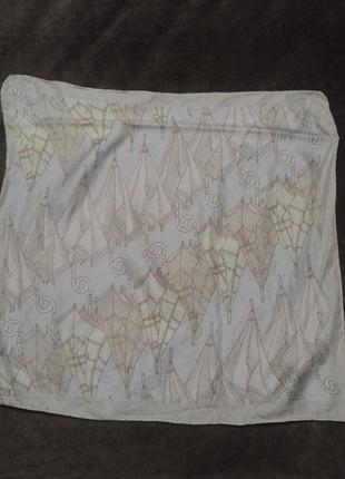 Брендовый подписной шелковый платок bcbgmaxazria,53×52см3 фото