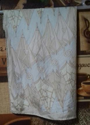 Брендовый подписной шелковый платок bcbgmaxazria,53×52см