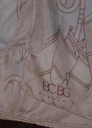 Брендовый подписной шелковый платок bcbgmaxazria,53×52см5 фото