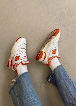 New balance 550 syracuse orange новинка женские яркие оранжевые кроссовки беланс весна літо осінь жіночі помаранчеві кросівки тренд7 фото