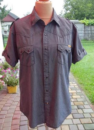 ( 50 р) soulcal фирменная мужская рубашка на кнопках 100 % катон новая оригинал!5 фото