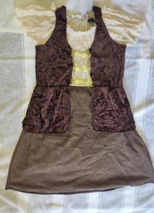 Карнавальное платье поплевки, батарии, пиратки, разбойницы размер м 40-42