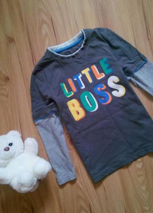 Легкий реглан little boss серого цвета, рост 116 см