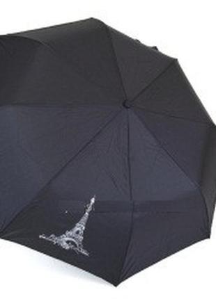 Однотонний парасолю з ейфелевою вежею антиветер на 8 спиць5 фото