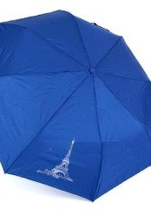 Однотонний парасолю з ейфелевою вежею антиветер на 8 спиць4 фото