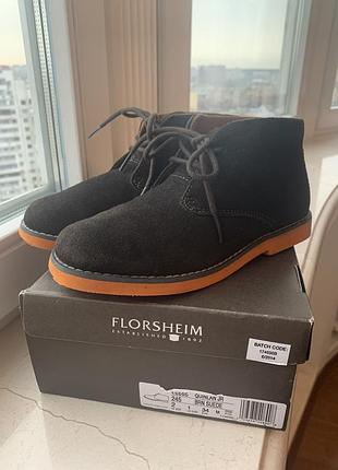 Ботинки florsheim 34р натуральный замш