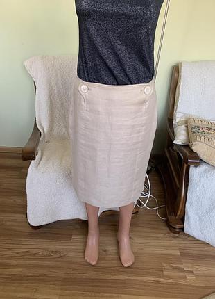 Лляна спідниця - олівець