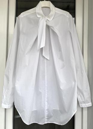 Sisley оригинал шикарная длинная рубашка с узлом размер л, м