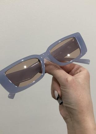Солнцезащитные солнечные трендовые узкие очки с широкой дужкой, трендові окуляри вузькі сонячні від сонця