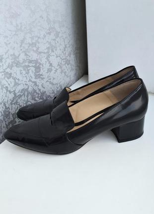 Шкіряні туфлі лодочки bata, кожаные лоферы туфли 37 р.