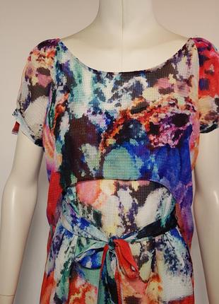 Платье "dfvi" шелковое цветное оригинального дизайна3 фото