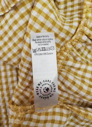 Брендовая шикарная стильная свободного кроя блуза в клетку george🧡10 фото