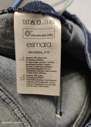 Женские джинсовые стрейчевые шорты esmara.3 фото