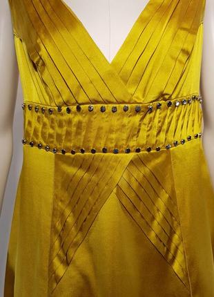 Платье "karen millen" шелковое желтое (великобритания)4 фото
