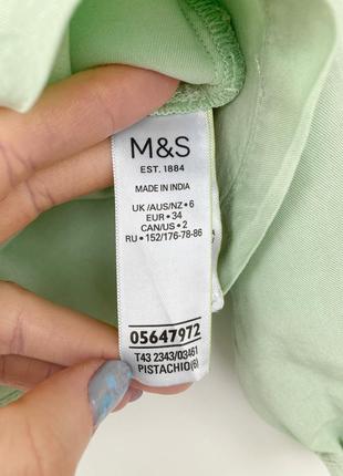 Сорочка м'ятного кольору світло зелена m&s collection, 34, 6, xs-s5 фото