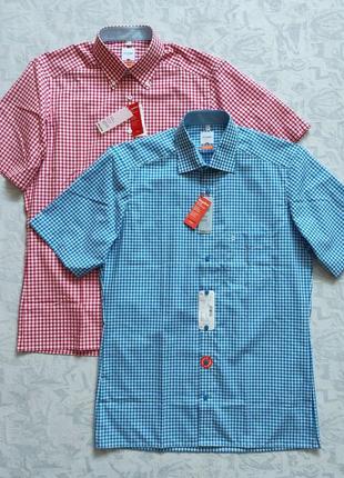 Новая мужская тенниска в клетку - 100% хлопок органический чоловіча теніска