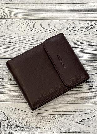 Кошелёк мужской коричневый кожаный