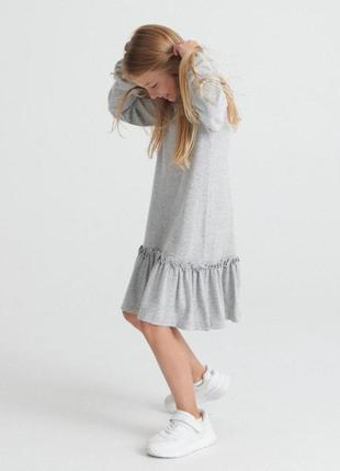 Тепле плаття для дівчинки з м'якого в'язаного еко трикотажу. польща