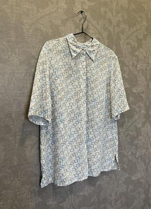 Шелковая блуза рубашка в стиле gucci 100% шёлк