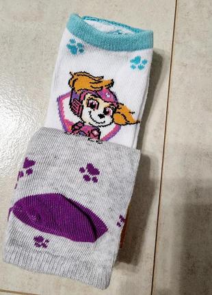 Шкарпетки на дівчинку щенячий патруль, набір 3 пари2 фото