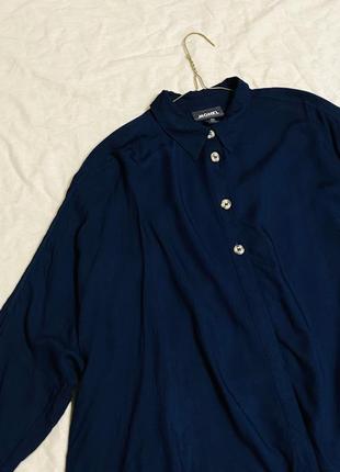 Синяя оверсайз рубашка monki3 фото
