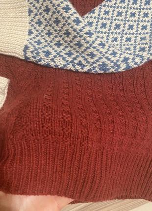 Эффектный свитер комбинированной вязки cooperative (великобритания🇬🇧)4 фото