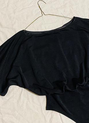 Чёрный трикотажный боди boohoo4 фото