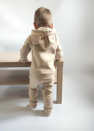 Костюм теплий з вушками миша,тринитка на флісі, багато кольорів