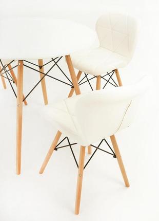 Комплект кухонной мебели maxy стол и 4 кресла белый5 фото