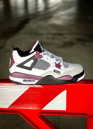 Кроссовки nike air jordan 4 retro white grey black — цена 2450 грн
