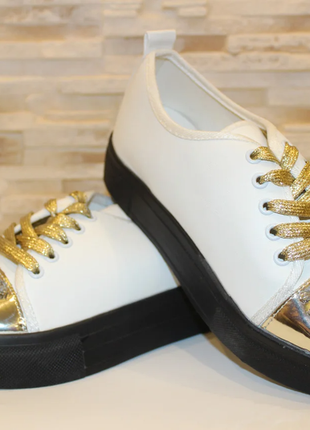 Сліпони жіночі білі на шнурівці т1437