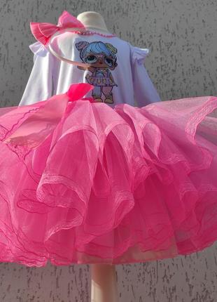 Наряд лол для дівчинки костюм lol для дівчинки рожева спідничка з фатину наряд лол4 фото