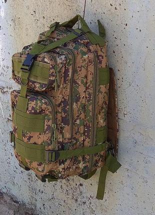 Тактичний, похідний рюкзак military. 25 l. камуфляжний, піксель, мілітарі. / t4122 фото
