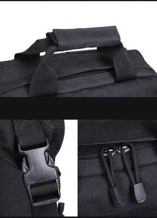 Тактична сумка-рюкзак, месенджер, портфель. чорний4 фото
